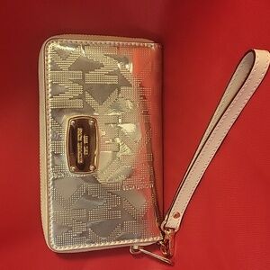 Michael Kors Metallic Gold Wristlet